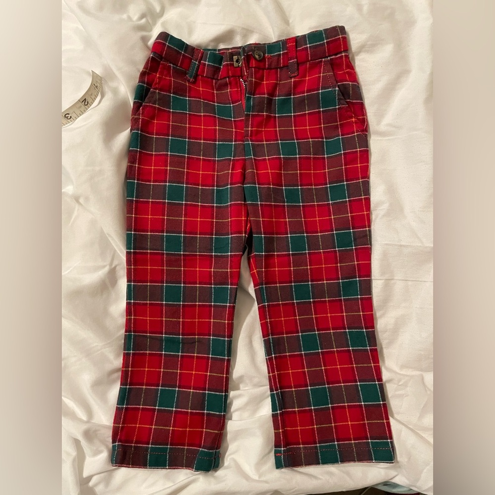 Gymboree 2T Red and Green Plaid Pants